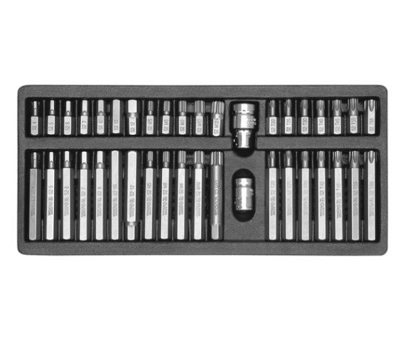 BITSATZ 40-TLG. HEX,TORX,SPLINE IM METALLKASTEN